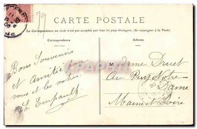 Thouars — Pejzaż ogólny — D-B. - Thouars, Pejzaż ogólny, N° 307, wydawca Loubou-Berry — Rewers