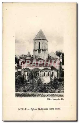 Melle — Igreja de São Hilaire (lado Norte) — Edit. Lauquin, lib.