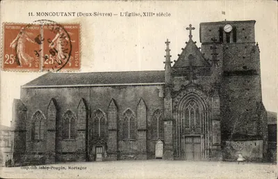 Moncoutant (Deux-Sèvres) — A Igreja, XIIIº século — Imp. Lib. Lehly-Poupin, Mortagne