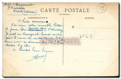 Niort i jego otoczenie — Hôtel-de-Ville w Niort — Kolekcja Max Manard, nr 47 — Rewers