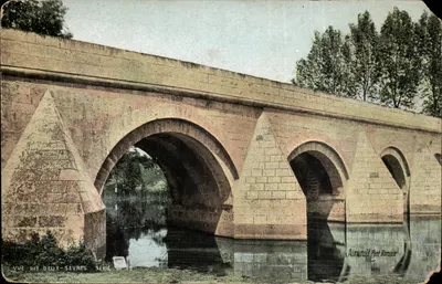 Vista dos Deux-Sèvres — Ponte romana em Airvault — série 12