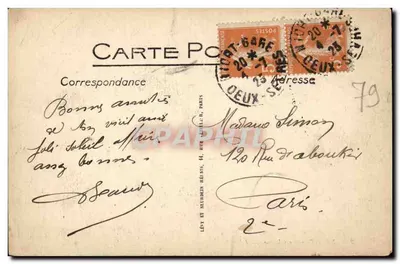 Niort - O Castelo — LL, editor LL, n°2 — Verso