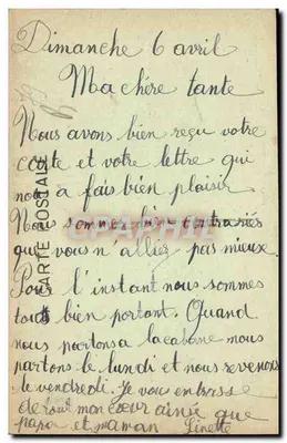 Saint-Maixent — Vista General, lado Oeste — Gaudin, editor, n°12 — Reverso