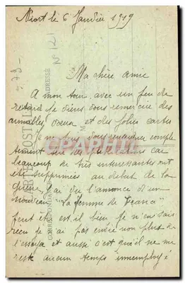 Ruiny Abbatii Châteliers — Okolice Saint-Maixent — Zbiór E. Blanchon — Rewers