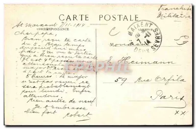 St-MAIXENT — O Puy d'Enièrt — Gaudin, editor n°46 — Verso