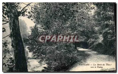 Thouars — As margens do Thouet em direção ao viaduto — editor R. Burgoth, La Rochelle