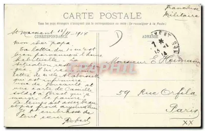 St-Maixent - Igreja paroquial — J. Nanche, editor, n°25 — Verso