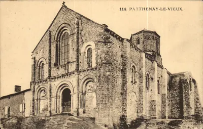 Parthenay-le-Vieux — Igreja romana — Coleção M. Aubert, Mort