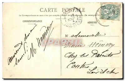 Thouars — Zamek La Trémoille, od 1871 roku zamieniony na dom siły — Fot. Laslandes — Wyd. Vve Delabarré — Rewers