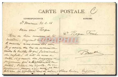 Estátua de Denfert-Rochereau — Saint-Maixent — Edição Souché — Verso