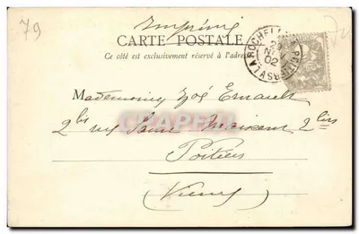 Dom Rosierów — La Mothe-Saint-Héraye (Deux-Sèvres) — Jules Robuchon, fot. w Poitiers, nr 341 bis — Rewers