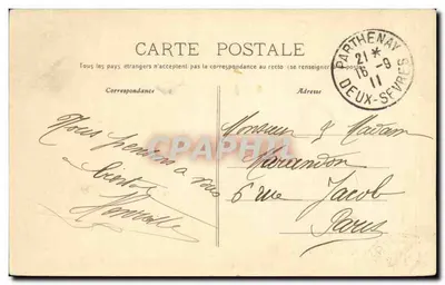 Parthenay — Porta di San Giacomo e Ponte sul Thouet — edizione P. P. P. (Deux-Sèvres) — Verso