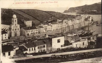 Port-Vendres (P.-O) — Píer do Velho Porto — Editor: F. Ab. Perpignan, n°6