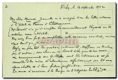 Vichy - Façade du Casino — wydanie seria 310 — Rewers