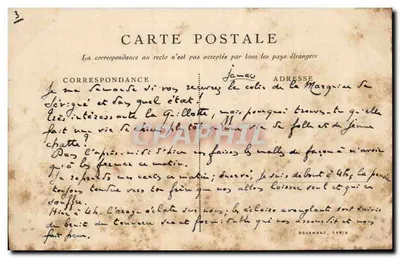 Bar Poccardi — Rue Saint-Marc — Paryż — Nieznany wydawca — Rewers
