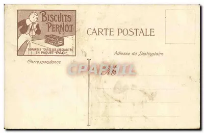 Étretat — Plaże Francji — Biscuits Pernot, wyd. Loir, Paryż — Rewers