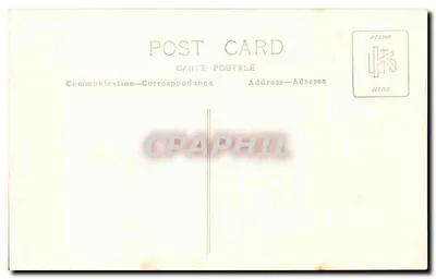 Młoda kobieta w białej sukni — studio — karta pocztowa bez nadpisu — Rewers
