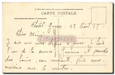 Châtelguyon — Widok na Kalwaryję nad hotelami — Ideal, nr 2607 — Rewers