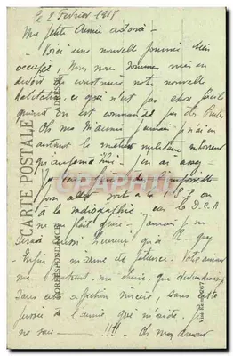 Reims nos anos de bombardeios 1914-1917 — Rue de Courcelles, 129, Maison Sohy (Clairmarais) — Coleção G. Dubois — Verso