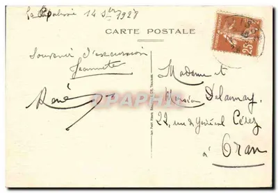 Lapalisse (Allier) — Zamek i Besbre poniżej mostu — wydawca G. Goussard, numer seryjny nie widoczny — Rewers