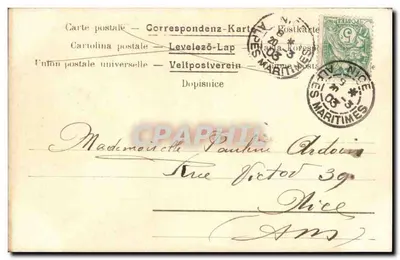 Mulher com chapéu — fumante — editor desconhecido, número de série não visível — Verso