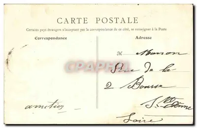 Donna in abito rosa con mazzo di fiori — Jean Dacier — Vichy, 1915 — Verso