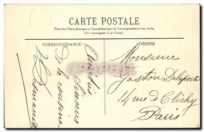 Tunis — O Hotel Bellevue e a Avenida da França — L.L. n°221 — Verso