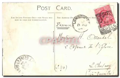 Port Newhaven — widok portu z budową — wydawca R. D. B. & Co. (seria 540) — Rewers