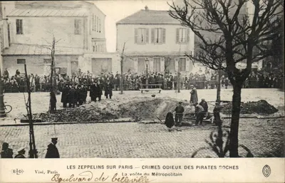 Boulevard de Belleville — Os Zeppelins sobre Paris — Crimes odiosos dos piratas alemães