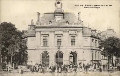 Prefeitura do 20º distrito — Paris — Praça Gambetta — editor Paris, n° 683 bis