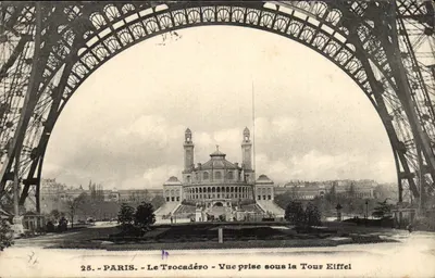 Paris - O Trocadéro - Vista tirada sob a Torre Eiffel — Editor não identificado, n° 25