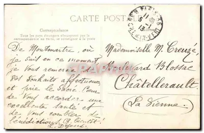 Paris - Montmartre - O Sagrado Coração — Editora E.D. n°4014 — Verso
