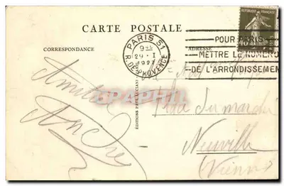 Paryż - Katedra Notre-Dame widziana w nocy — Éditions Palauciani, n°51 — Rewers