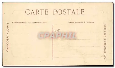 Inundações de Paris 1940 — Rue de Bellièvre — editada para o Chocolat-Louit — Verso