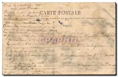 Paris Bilhete postal antigo Place de l'opera escalier do Metropolitain — Verso