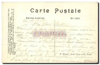 Paris (IXe e Xe) — Rue Lafayette, cruzamento com a rue de Châteaudun — F. Fleury, n° 140 — Verso