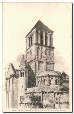 Chauvigny (Vienne) — A Igreja de São Pedro — Vista tirada do Pórtico — Jules Bohoelton, fot. - Poltière - n°4
