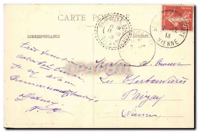 St-Savin-sur-Gartempe (Vienne) — A Gartempe — Visão tirada da Torre — Yve A. Protin, Vienne — Verso