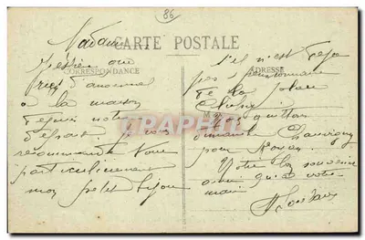 Chauvigny (Vienne) — Rue du Marché — Imp. E. Parquier, Chauvigny — Verso