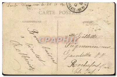Chatellerault Bilhete postal antigo Jardim Público Casa de Guarda (Vienne) — Verso