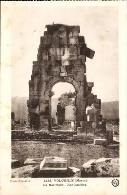 Volubilis (Marrocos) — A Basílica — Foto Flandrin, n° 1538