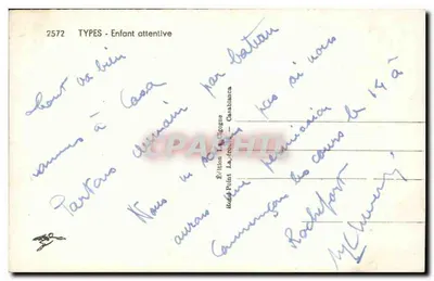Criança atenta — Edição Laigogne, n°2572 — Verso