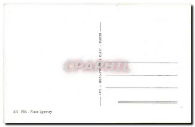 Widok z lotu ptaka miasta — Place Lyautey — wydawca FÂS, nr 227 — Rewers