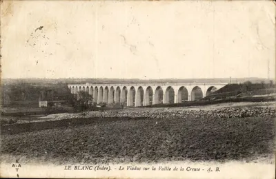 Le Blanc (Indre) — O Viaduto sobre a Vale da Creuse — A. B.