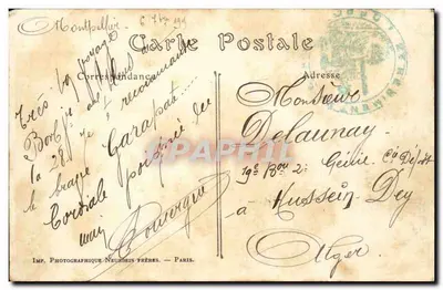 Montpellier — Widok z Poligonu — Imp. Photographique Neurdein Frères, Paryż — Rewers