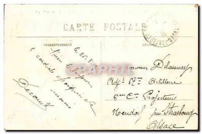 Pałac w Fontainebleau — Zamek i Jezioro Ryb — Zbiór Artystyczny L. N. — Rewers