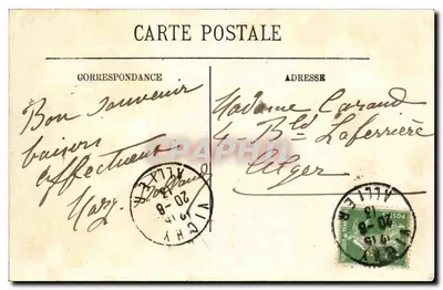 Vichy — A Fonte do Hospital — J. Petit & Cie — Verso
