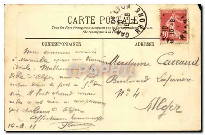 Lione — Il Monumento di Carnot — L.L. — Verso
