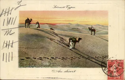 Cenas e Tipos. No deserto — Editor não visível, número de série ilegível