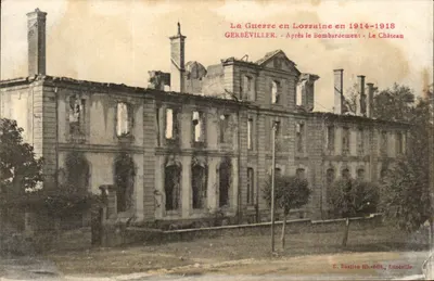 Gerbéviller - Após o Bombardeio - O Castelo — E. Bastien lib.-editor, Lunéville